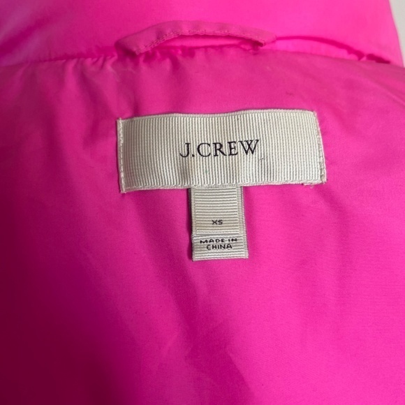 J Crew Hot‎ Pink Quilted Zip Excursion Puffer Vest XS - Picture 8 of 9